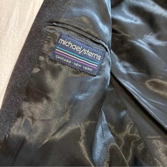 Vintage Michael/Sterns‎ Camel Hair Blazer Jacket Two Button Men's 42R Charcoal - Picture 7 of 15